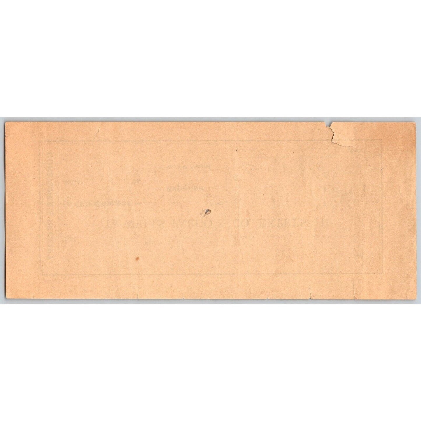 Parkersburg, OK Territory 1901 Wells Fargo & Co. Express Consignee's Receipt