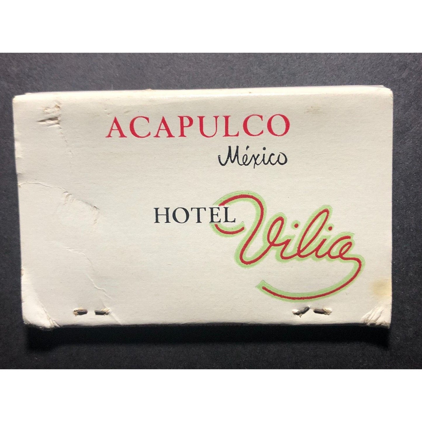 Hotel Vilia Acapulco Mexico Full Matchbook c1960's-73 Scarce
