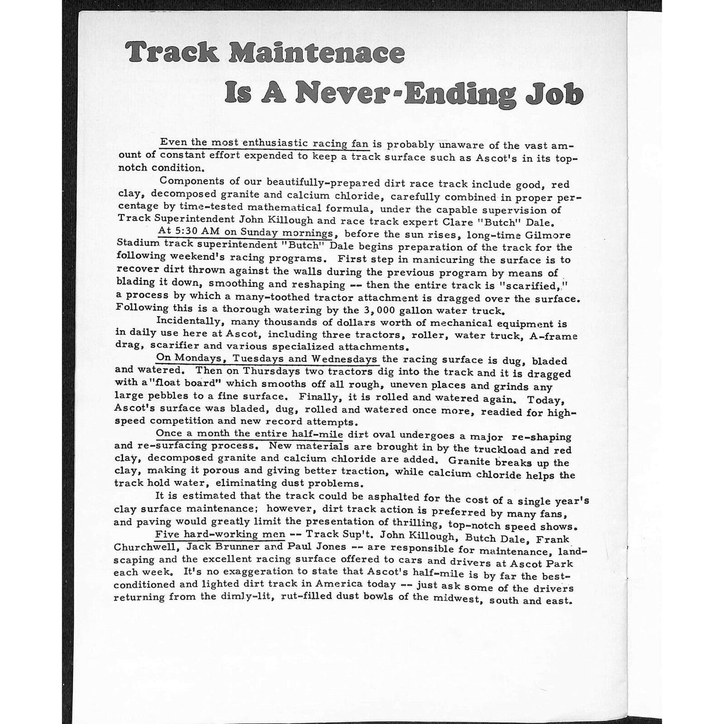Scarce Apr 7 1962 CRA Big Car Racing Program Ascot Pacific Coast Championship