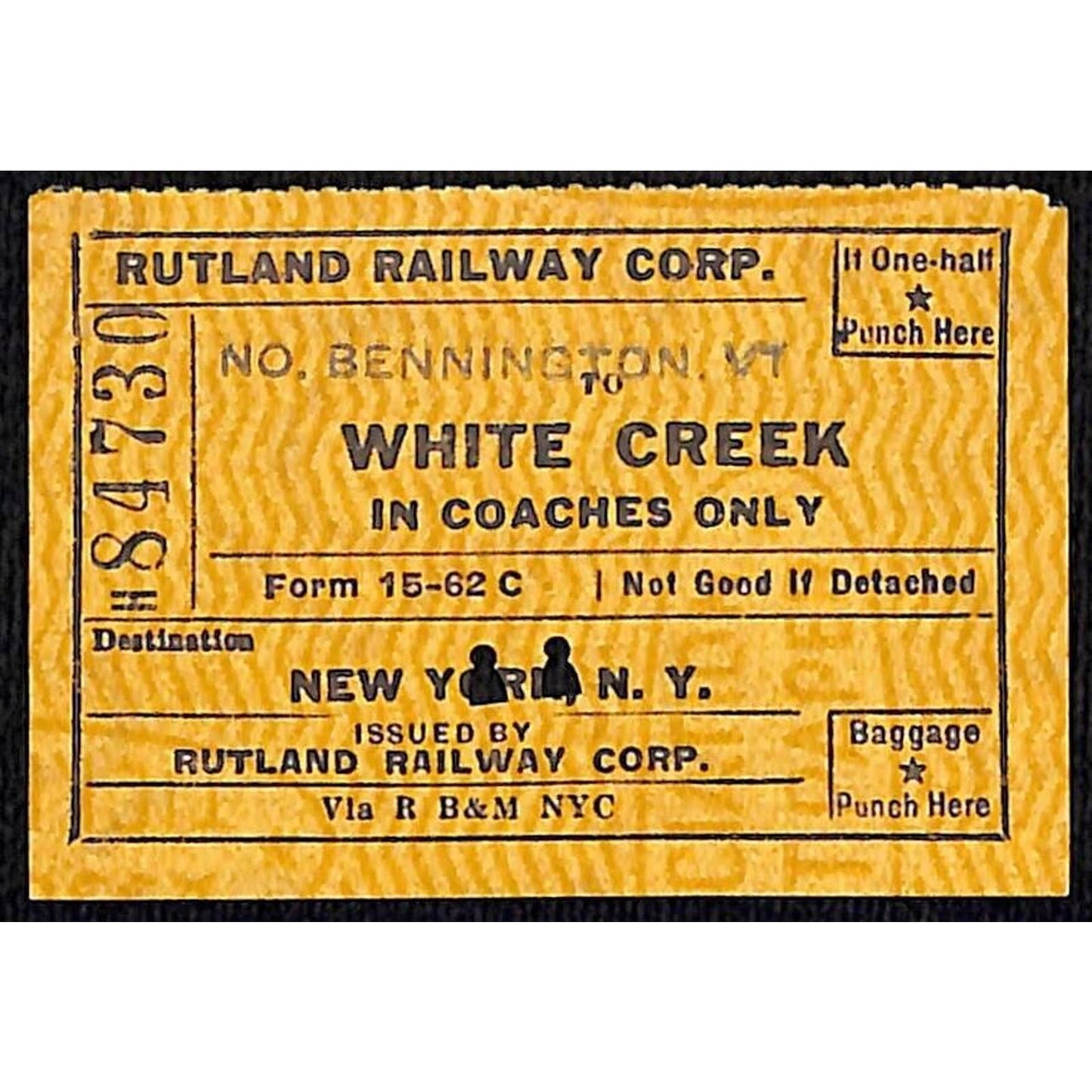 Group of 10 Mostly 1953 Rutland Railroad Tickets / Stubs