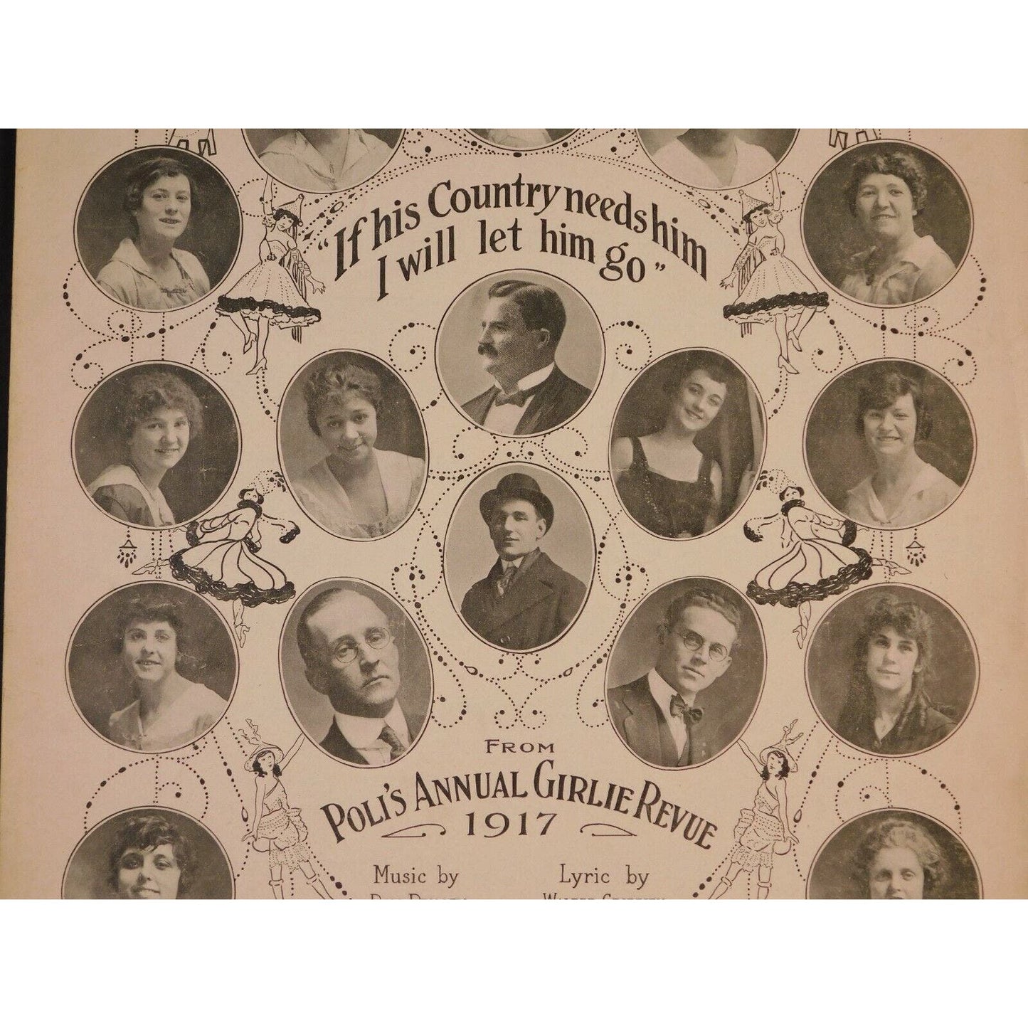 WWI Sheet Music - "If This Country Needs Him, I Will Let Him Go" Photos 1917