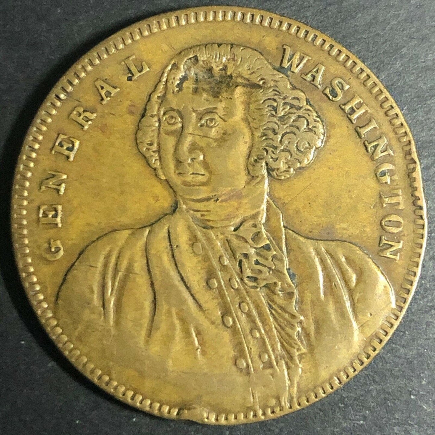 Brass 27.30mm $10 Eagle George Washington Spiel Marke Counter Token - Fauver