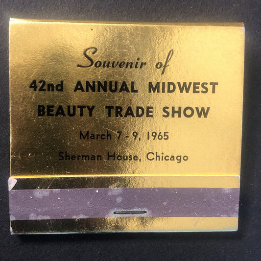 42nd Annual Midwest Beauty Trade Show 1965 Full Vintage Matchbook VGC Scarce