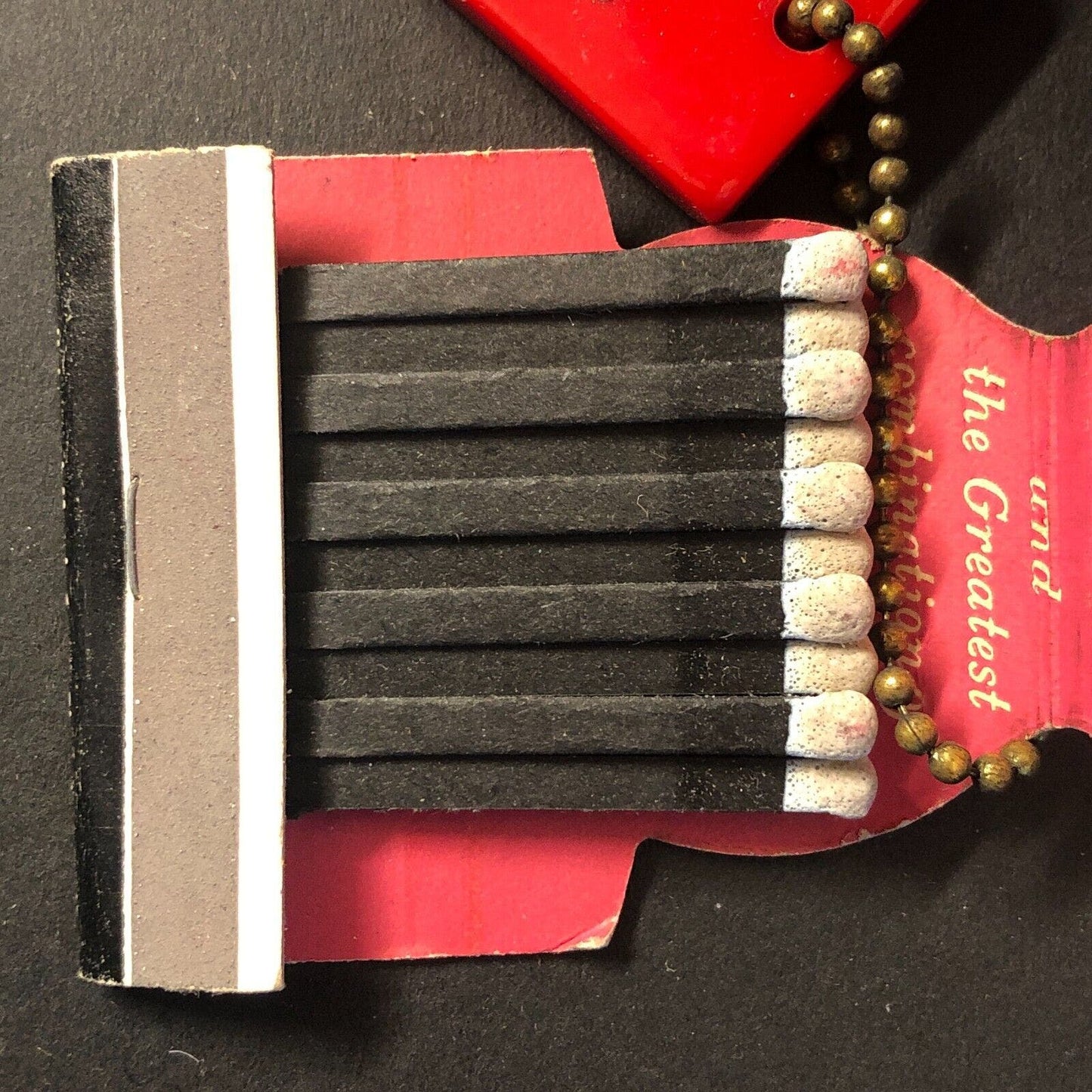 Nevada Club Las Vegas Casino Full Matchbook w/ "Chip" on Key Chain Scarce VGC