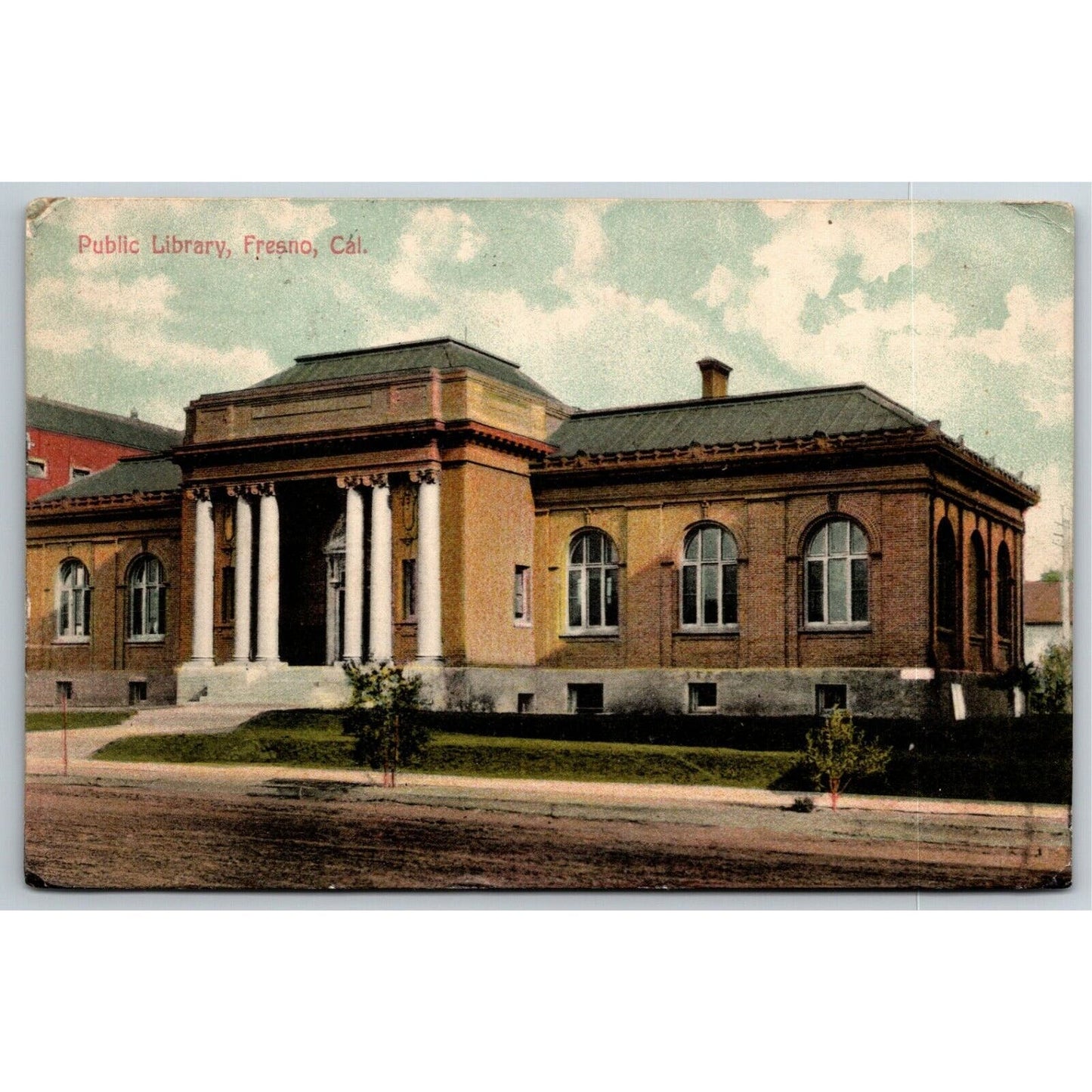 Vintage c1907 Postcard - Public Library, Fresno, California
