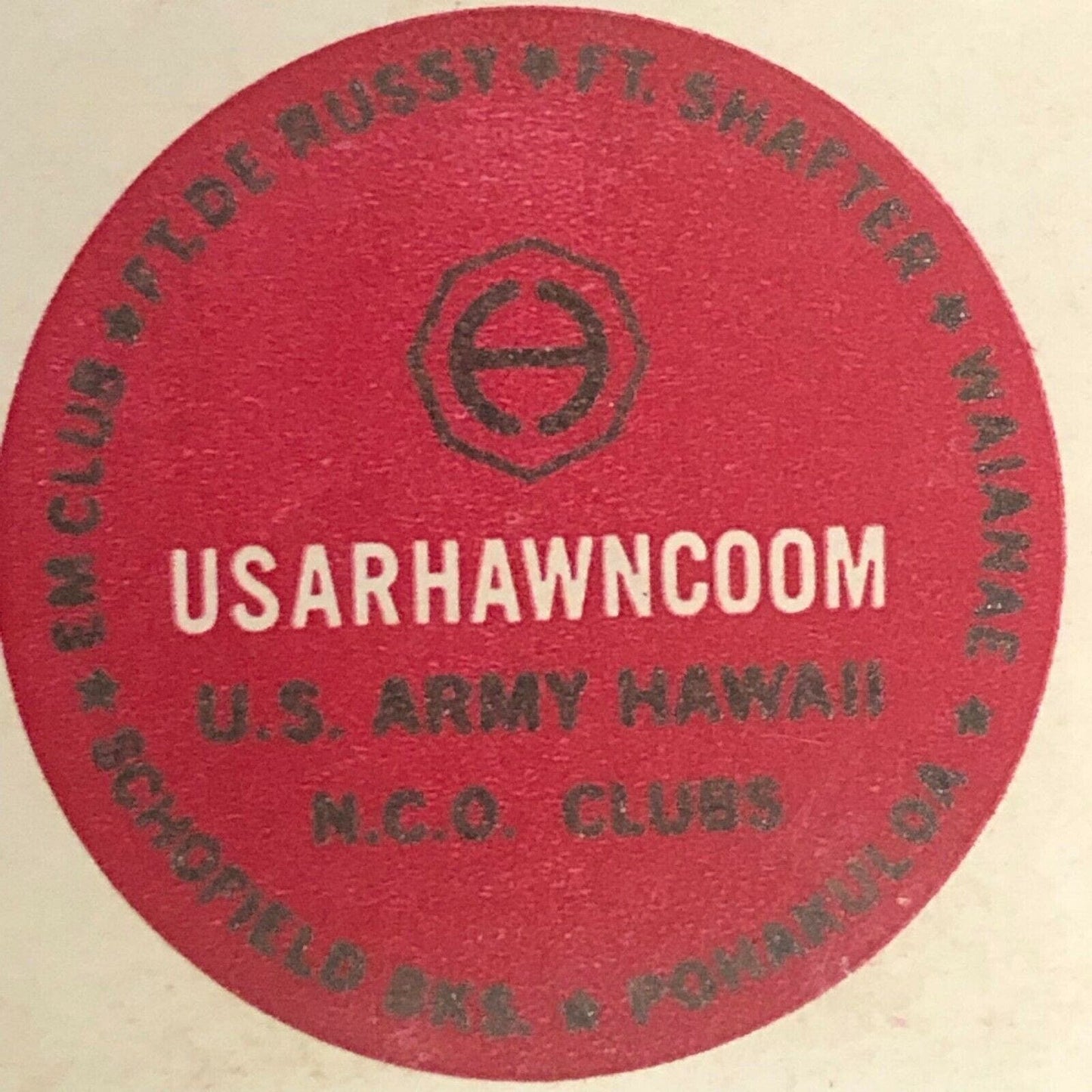 Vintage c1970's Half Full Matchbook "USARHAWNCOOM" US Army Hawaii