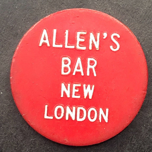 Allen's Bar New London (MN WI ?) Plastic G/F 20¢ In Drinks Token c1970's