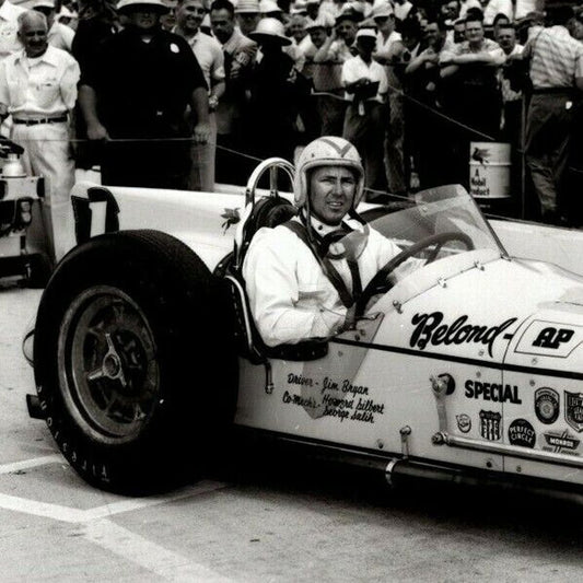 Jimmy Bryan Indy 500 Winner 1958 - 8 x 10 Glossy B&W Photograph VGC