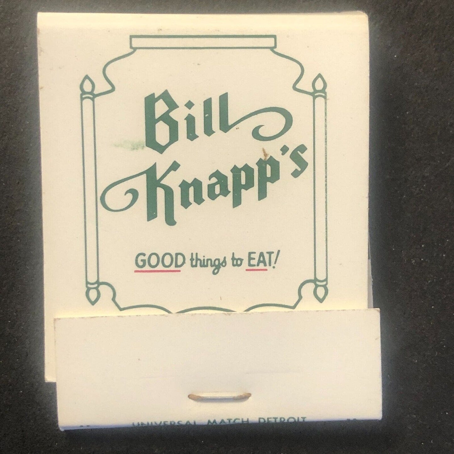 Bill Knapp's Restaurants Vintage Full Matchbook c1960's-73 VGC