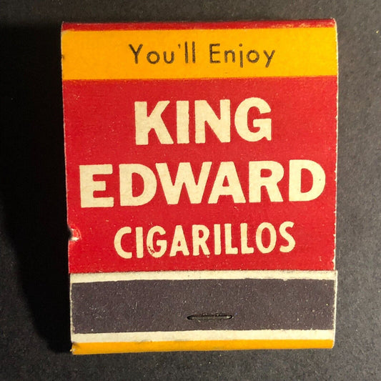 King Edward Cigarillos w/ Mail-in Offer Full Matchbook c1962-67 VGC