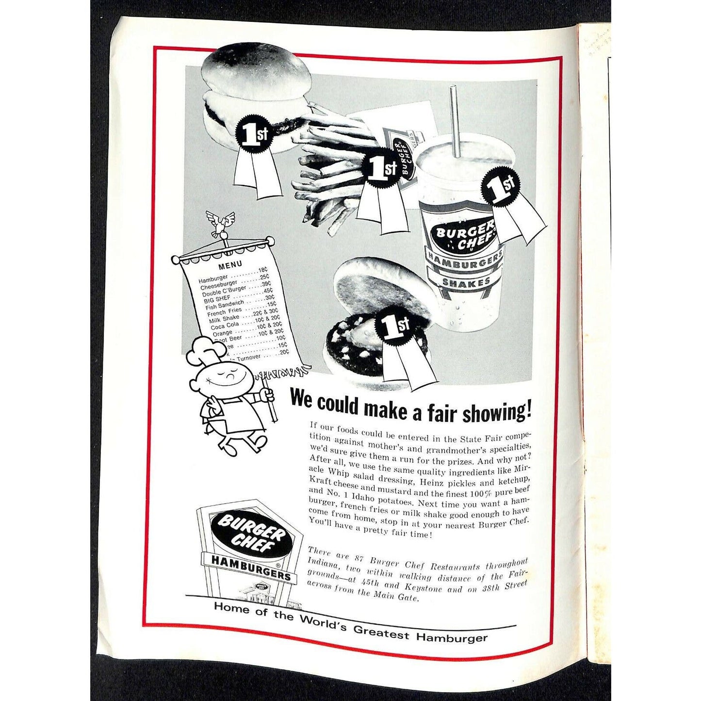 Scarce Sept 9 1967 USAC Hoosier Hundred Auto Racing Program Indiana Fairgrounds