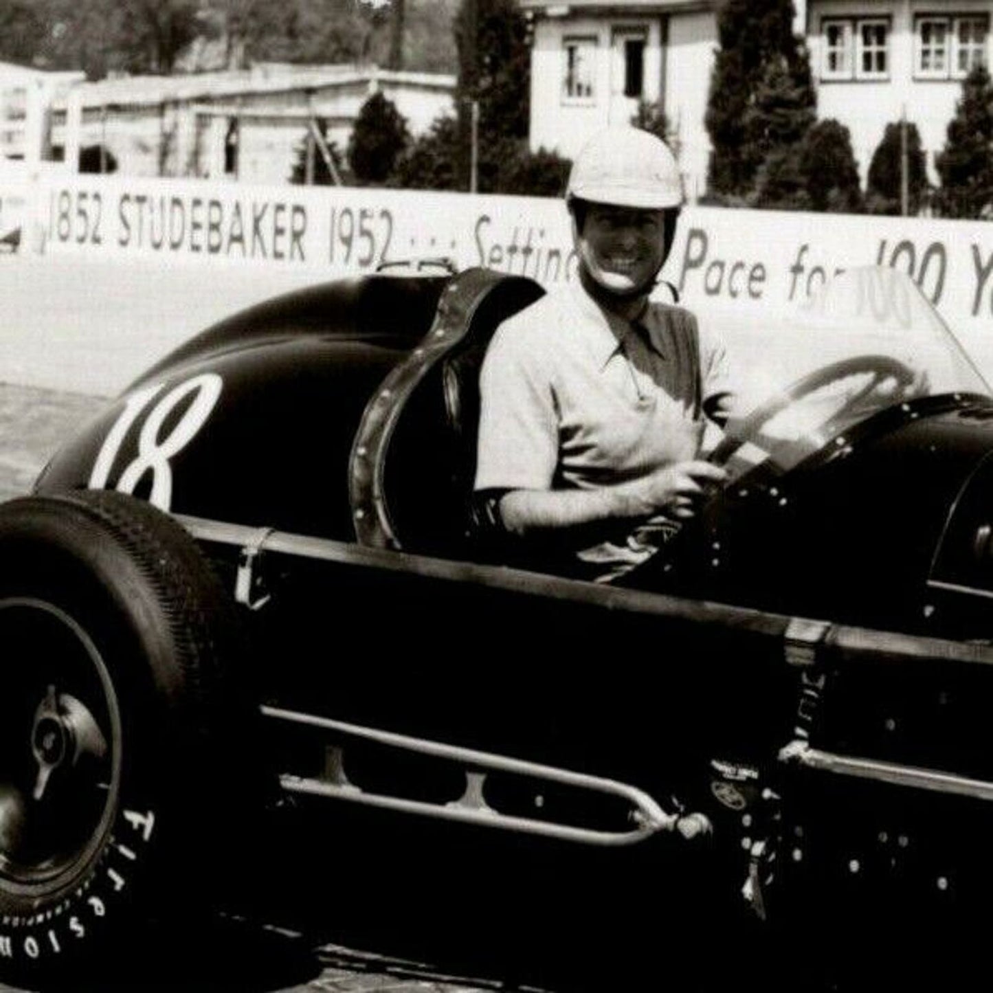 Indy 500 RPPC Postcard "1952 Sam Hanks" Official Race Photo Unposted VGC