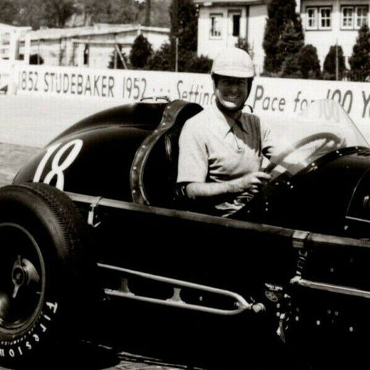 Indy 500 RPPC Postcard "1952 Sam Hanks" Official Race Photo Unposted VGC
