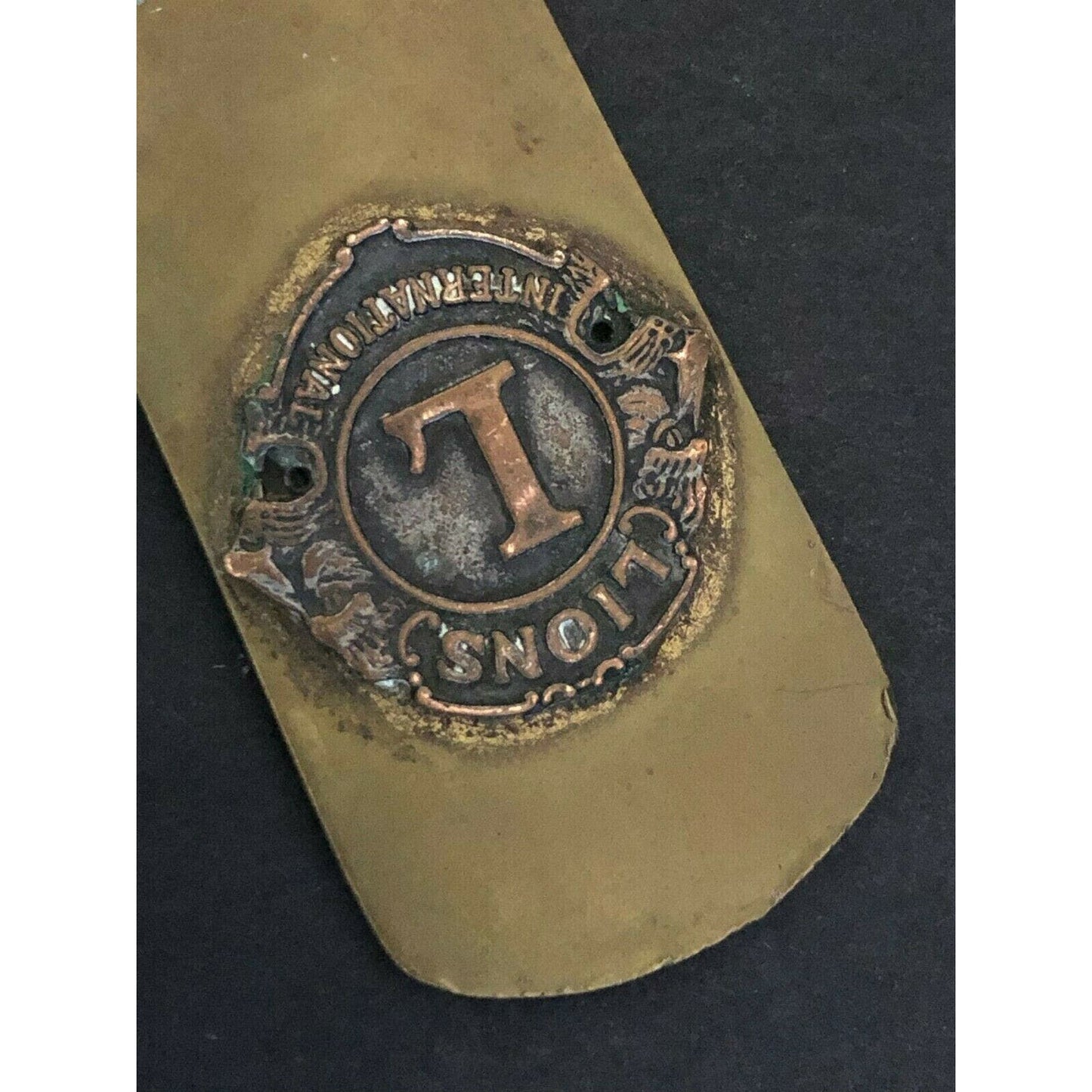 c1920's-30's 8 1/2" "Lions International" Metal Advertising Letter Opener