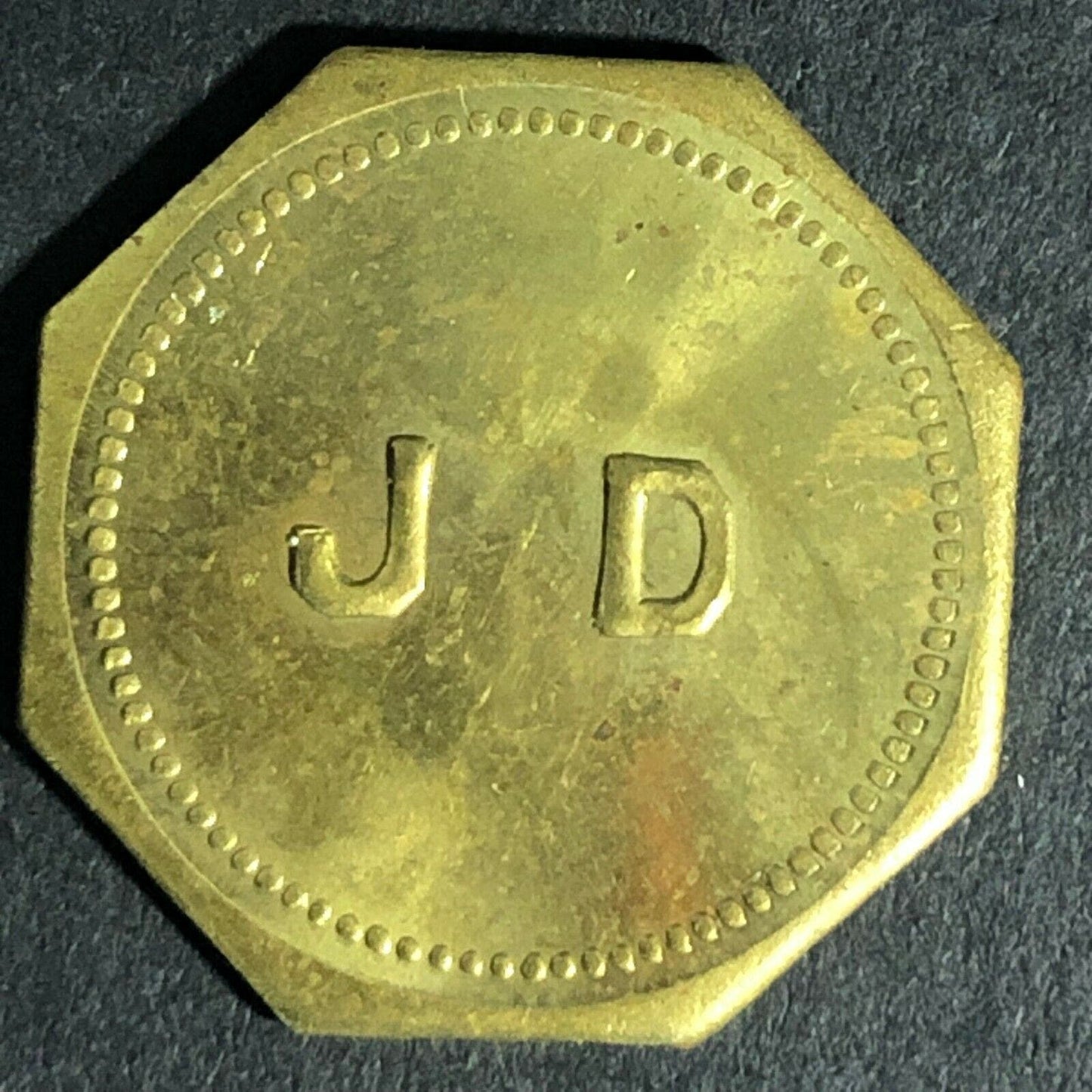 (John Doerr Lumber Wilmette, IL ?) "J.D." Token G/F 10c In Merch. 22.5mm