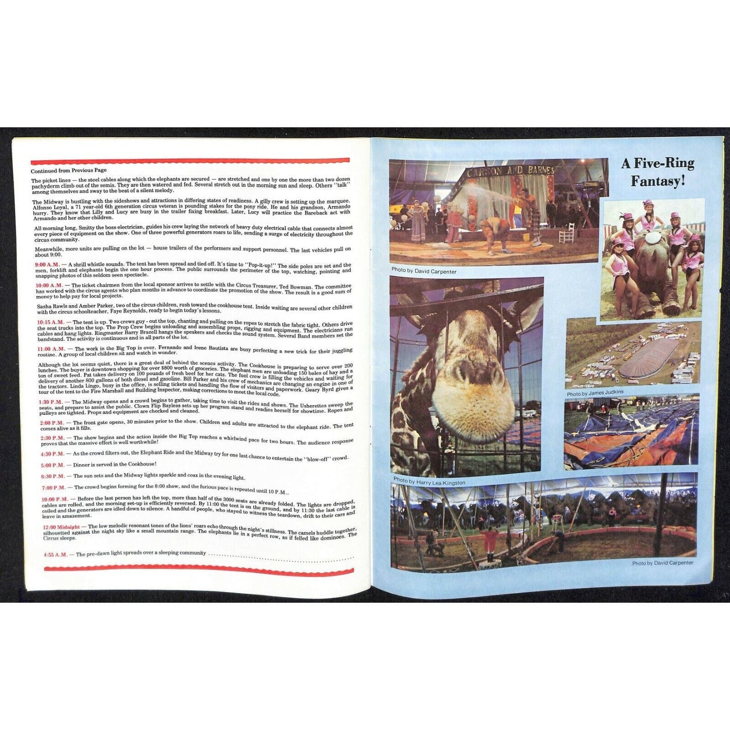 c1982 Carson & Barnes Circus Souvenir Program 16pp.
