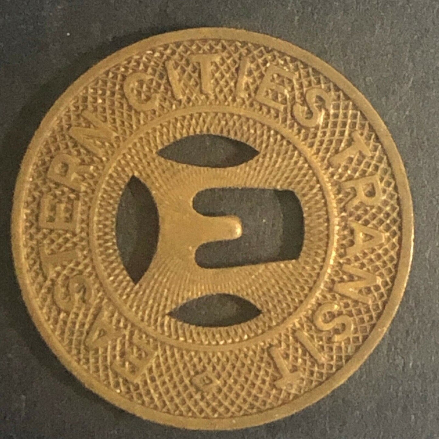 c1955 20mm Eastern Cities Brass / Bronze Transit Token East Los Angeles, CA