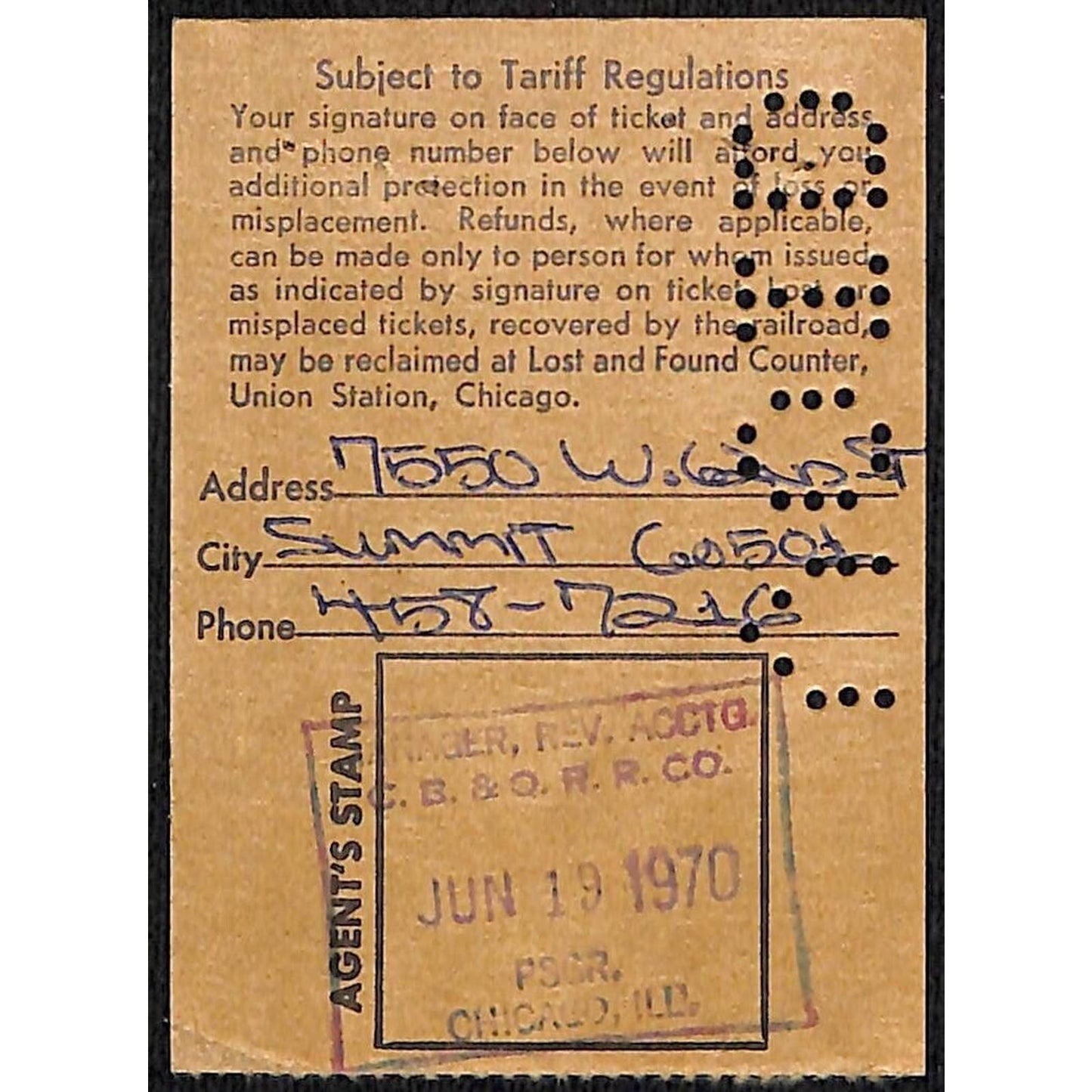 1970 Burlington Northern Monthly Commutation "Man" Pass Chicago / Berwyn #8