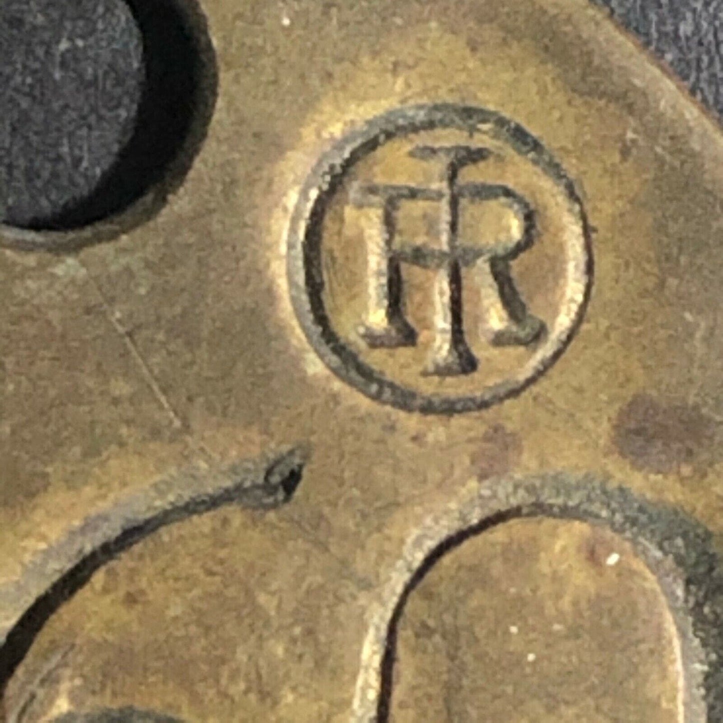 32mm Mining IR Equip.Ingersoll Rand Brass "2160" Tag / Token - Fauver Coll.