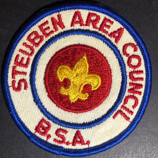 BSA Steuben Area Council - Vintage Embroidered Patch - c1970's Scarce