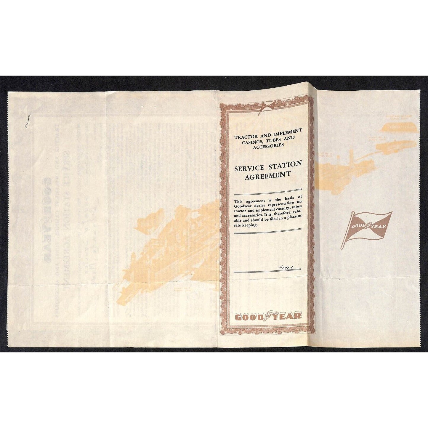 Belgrade, MT Gallatin Service 1941 Goodyear Tire Service Station Agreement Cert+