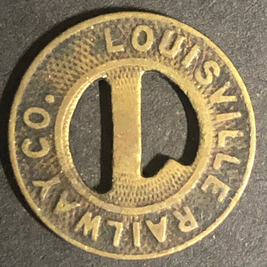 c1940's 16mm Louisville Railway Co. G/F One Fare Transit Token Kentucky (1450)