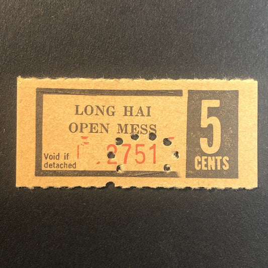 Long Hai Open Mess Vietnam Chit 5c Trade Token U.S. Military