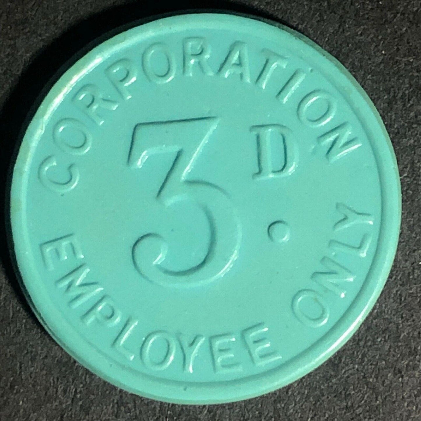 Barrow-In-Furness "Employee Only" England Plastic Token Mint 3D 22mm c50's-60's