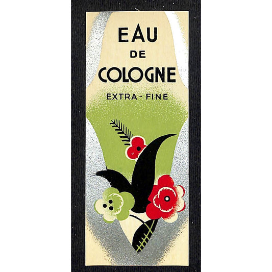 Eau de Cologne Extra-Fine Vintage French Paper Beauty Label NOS VGC Glossy