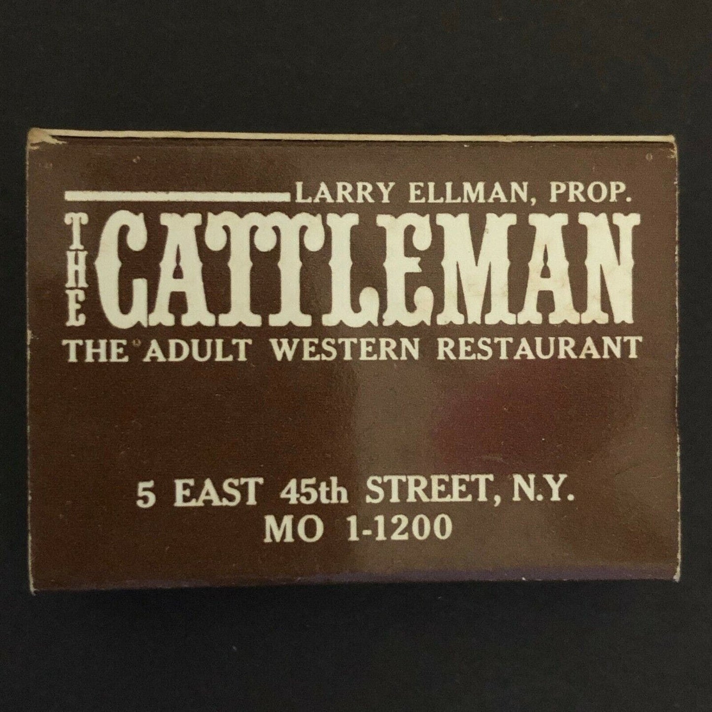 c1970's-80's Wooden Matchboxes / Matchbooks "Cattleman" Restaurant NYC