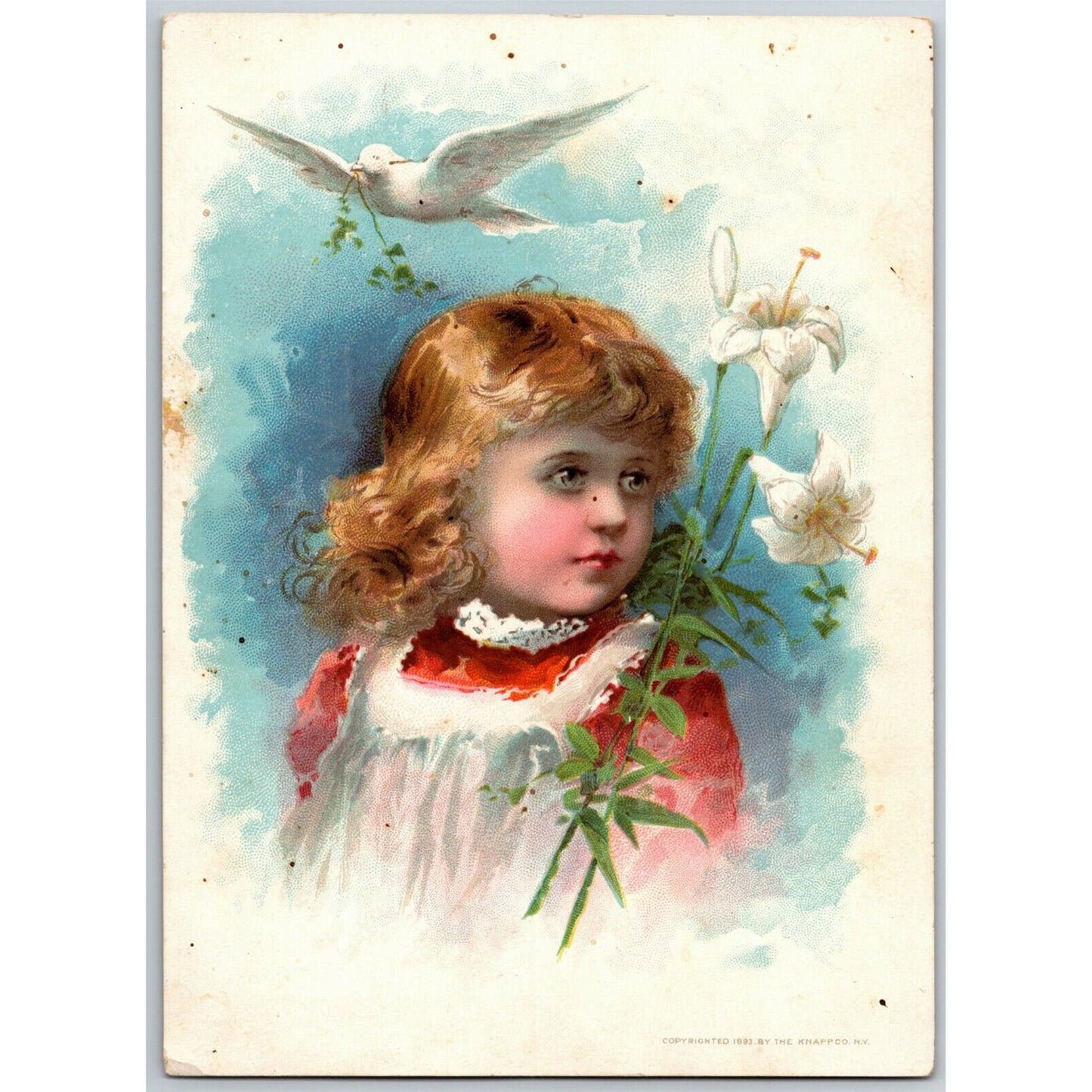 Lion Coffee - Woolson Spice Co. Easter Greetings - Large Victorian Trade Card