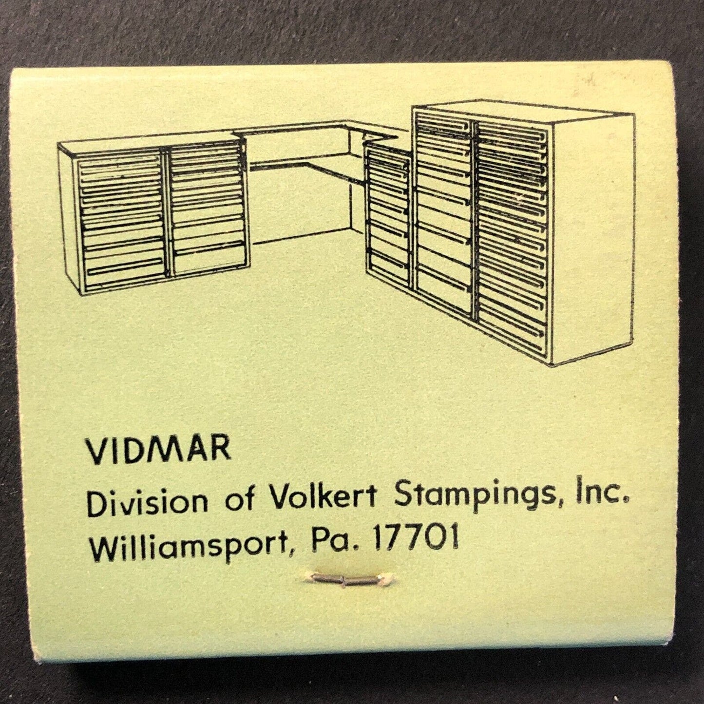 Vidmar Modular Storage Williamsport Vintage FEATURE Full Matchbook c1964-73 VGC