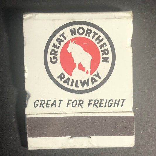 Great Northern Railway "Rocky" Full 20-Str Matchbook c1960's Damage