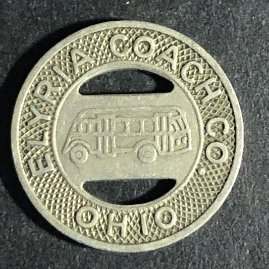 Elyria Coach Co. Ohio WM G/F One Fare Transit Token x1946 16.4mm Scarce