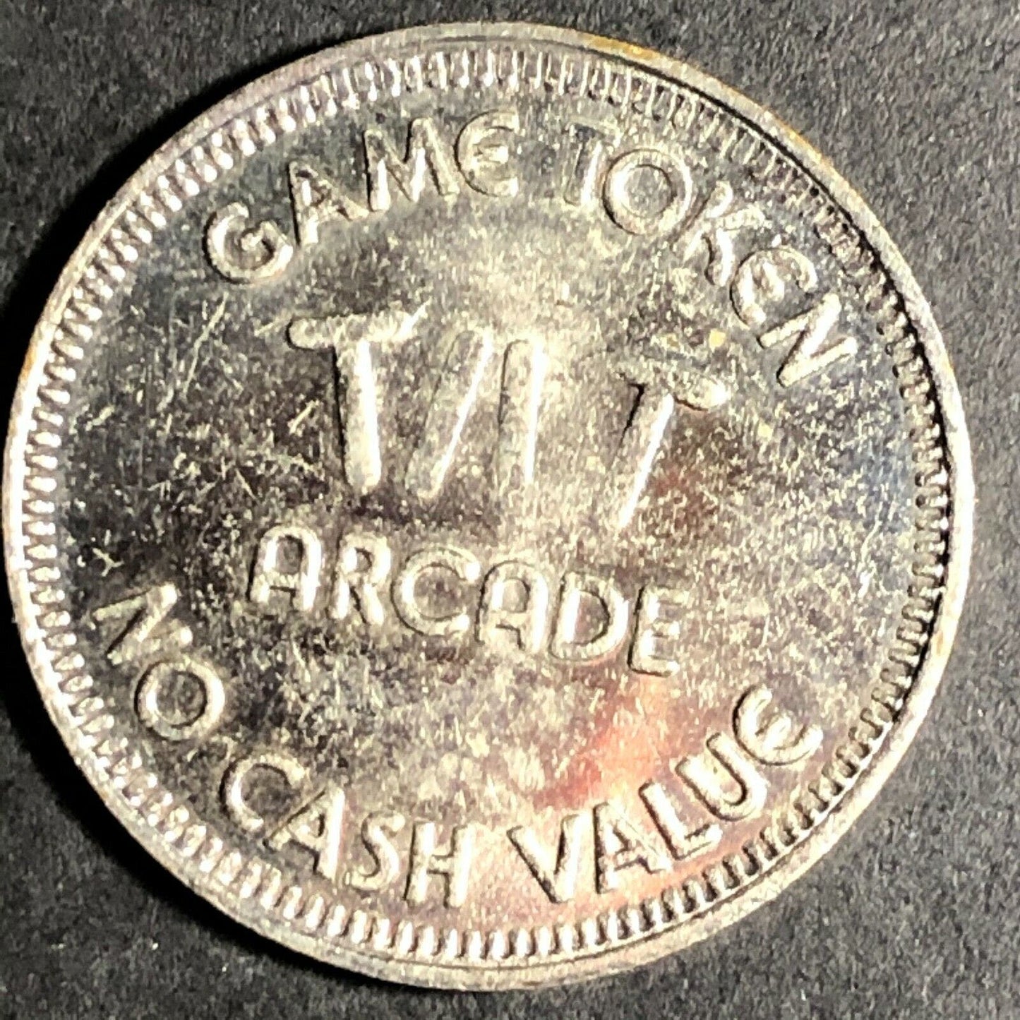25mm Vintage Scoops Ice Cream Parlor Tilt Arcade Nickel Plated Brass Token