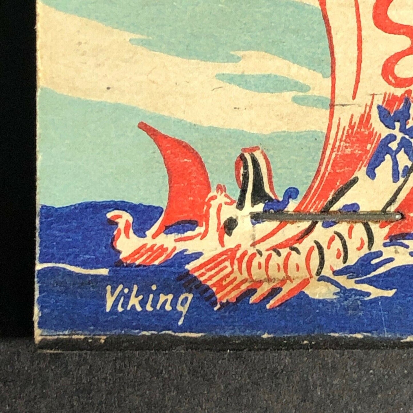 Scarce c1930-40's Full Bottom Strike "Romance of Ships" Matchbook Viking