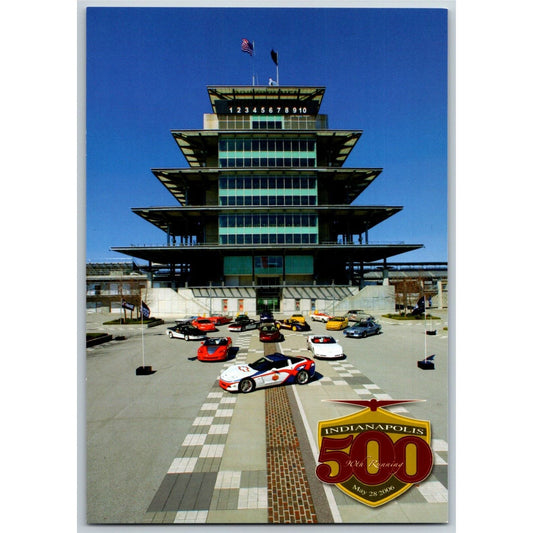 c2006 Indy 500 - Pace Cars Near Pagoda - Motor Speedway NOS 4" x 5 3/4" Postcard
