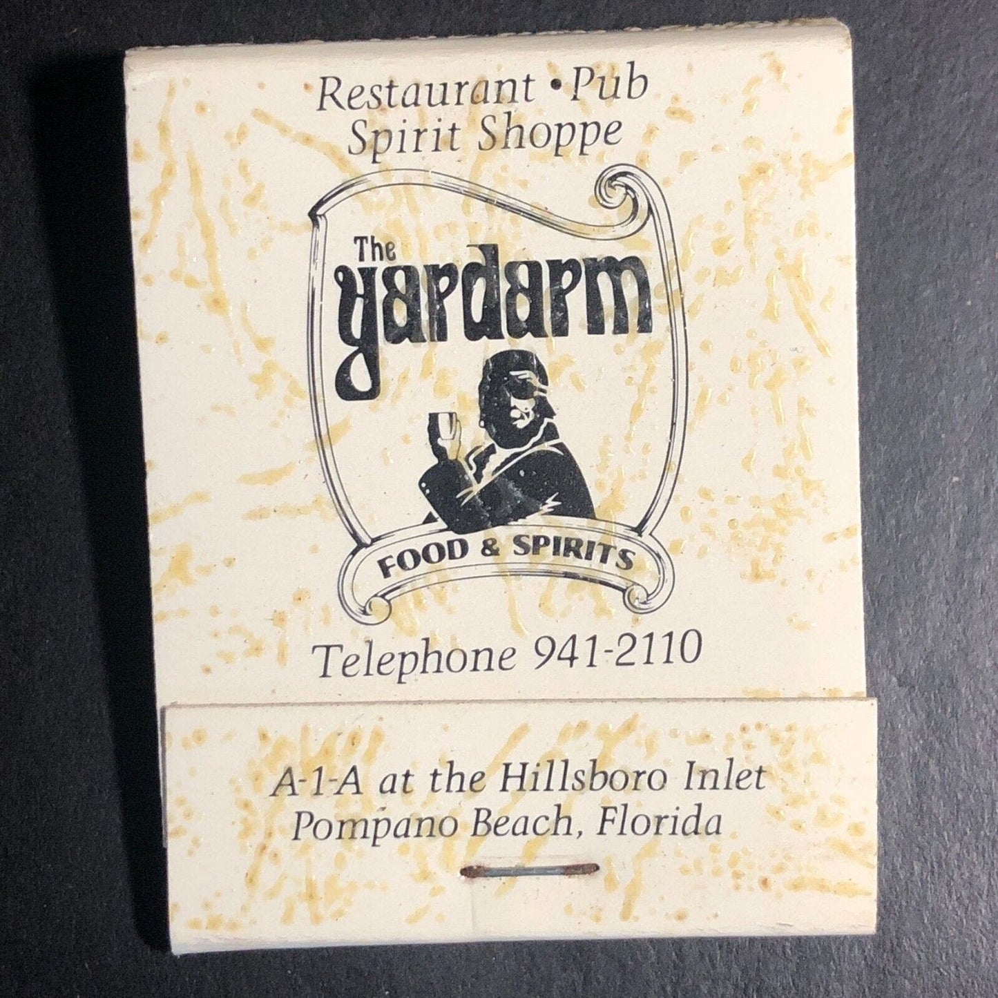 The Yardarm Restaurant Pompano Beach, FL Full Matchbook c1974-84 VGC
