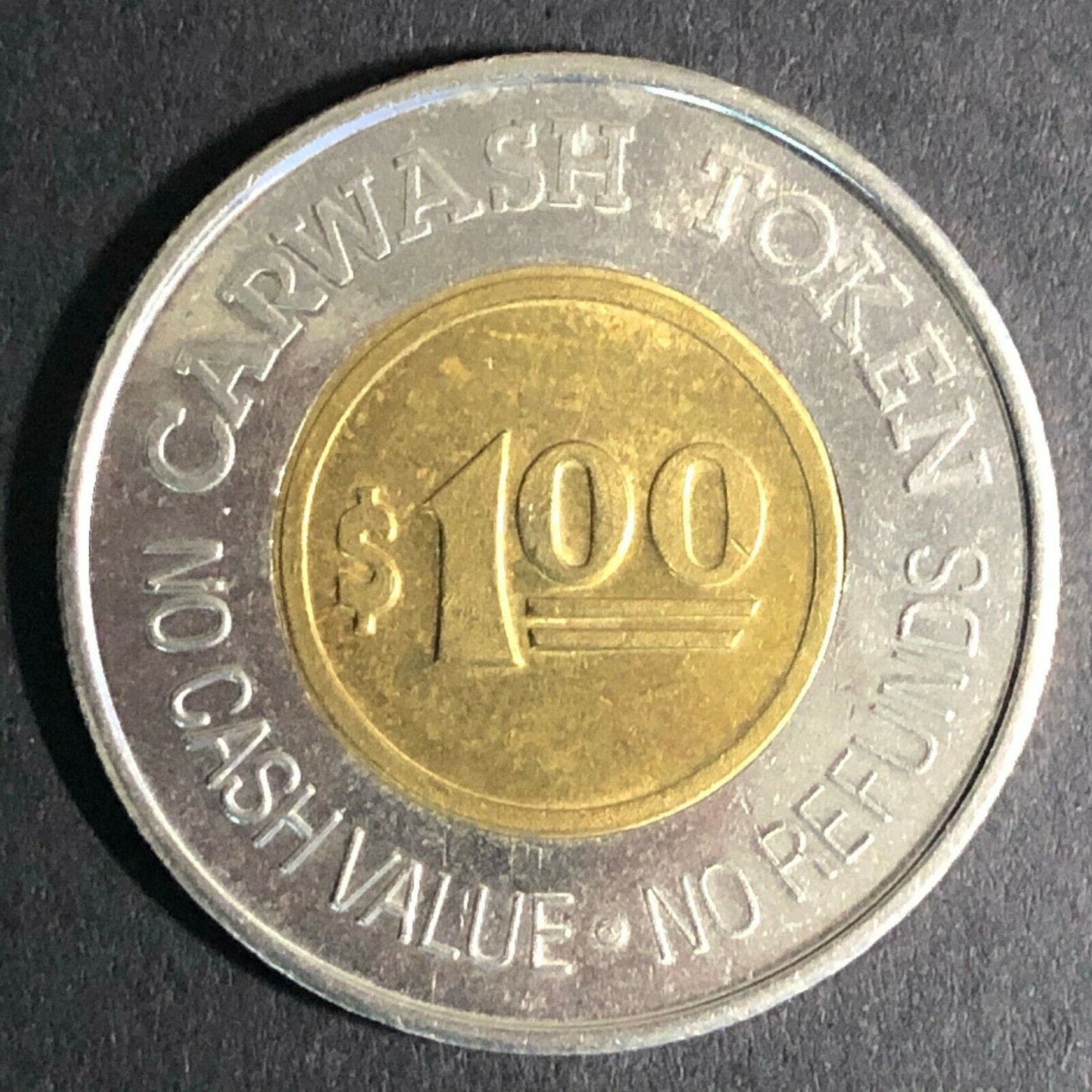 27.25mmTLC "Touchless Loving Care" Bimetallic Car Wash Brass Token Fauver Coll.