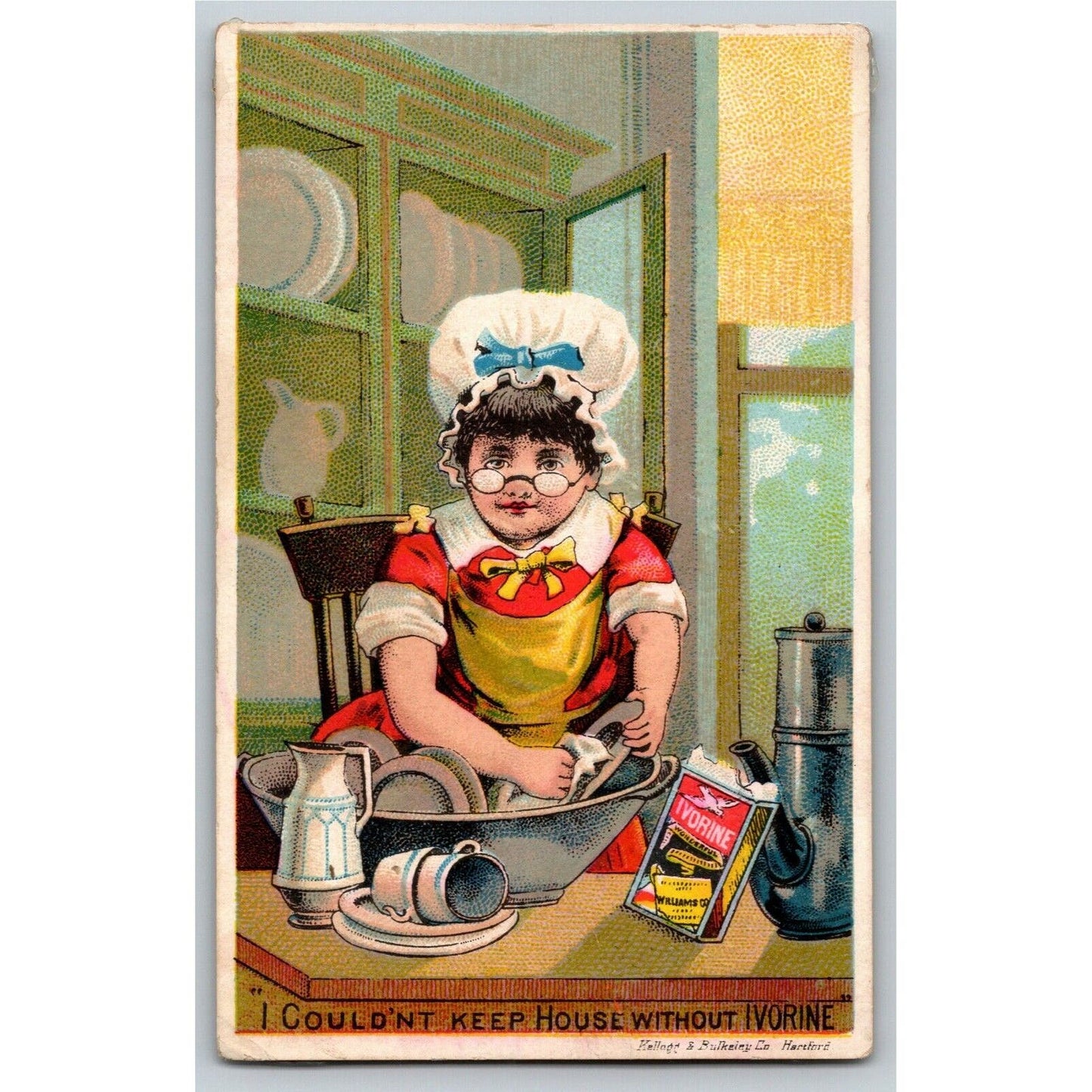 Ivorine Cleanser For All Washing Purposes Glastonbury, CONN Victorian Trade Card