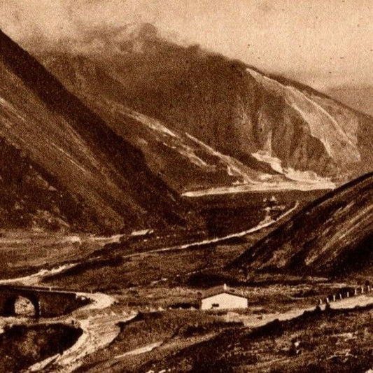 c1914-18 Russian Military Postcard - Cargo Road Coby Rise to Main Pass