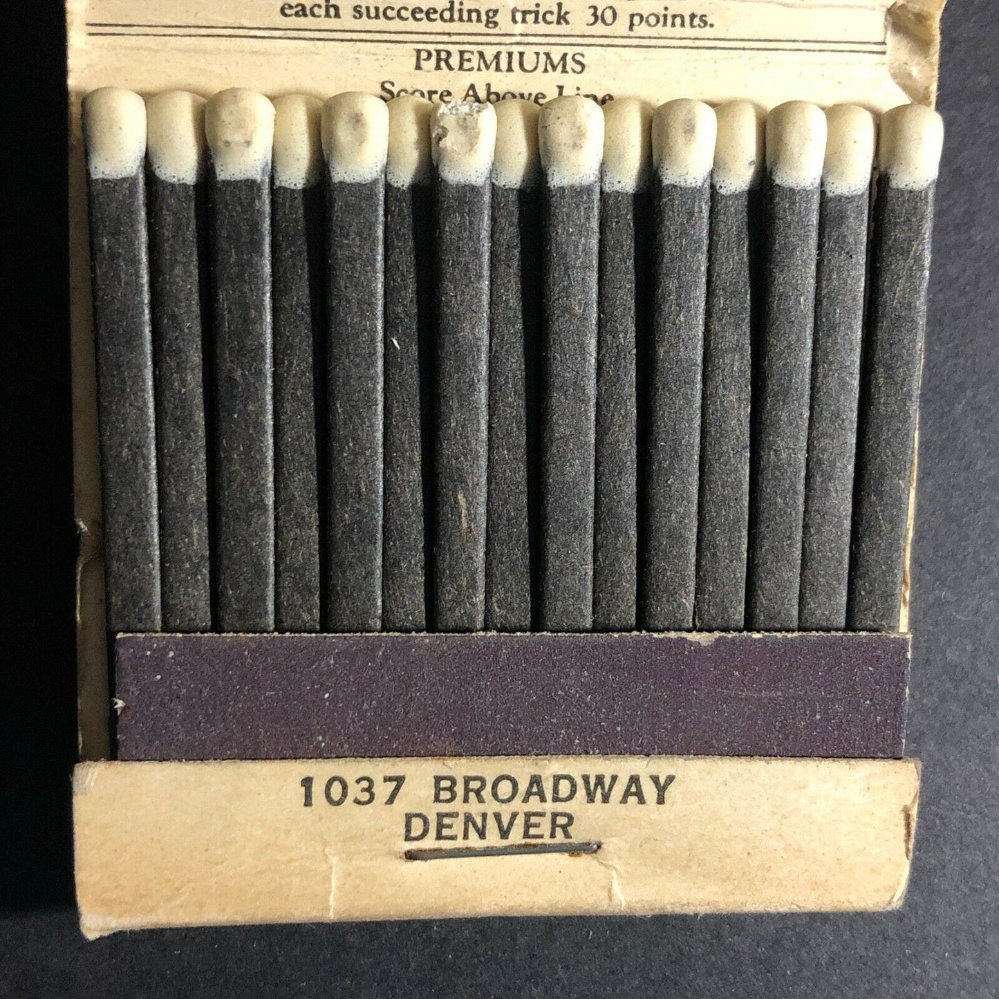 Scarce c40's Full Matchbook Jonas Bros. Fur Storage Denver w/ Bridge Point Chart