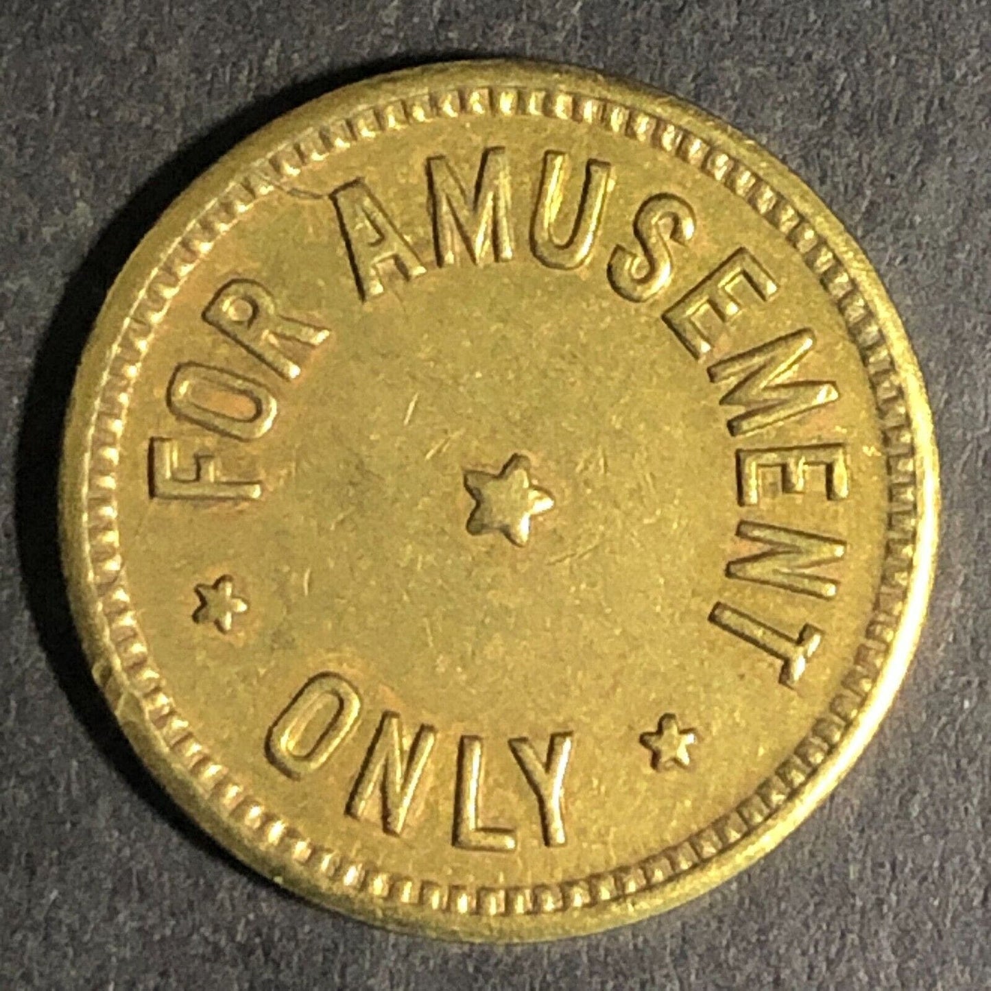 Woodburn, ORE M.C. Amusement Co. Brass Amusement Only" Trade Token 20mm