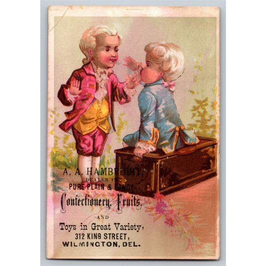 A.A. Hambright Confectionery Fruits Wilmington, DEL Victorian Trade Card
