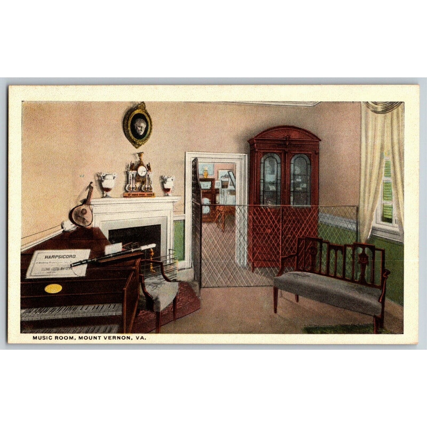Music Room, Mount Vernon, VA - Vintage Postcard - NP