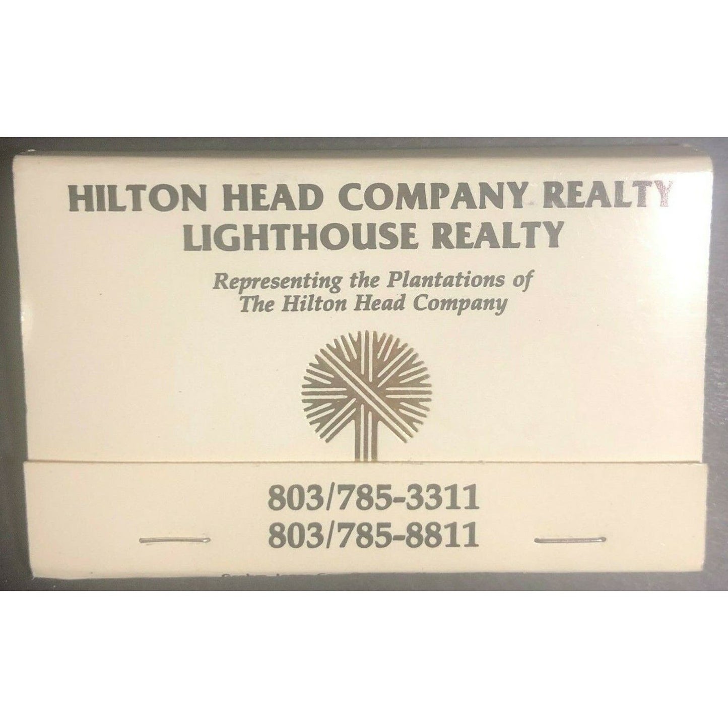 Scarce 80's Full Matchbook "Hilton Head / Lighthouse Realty" SC