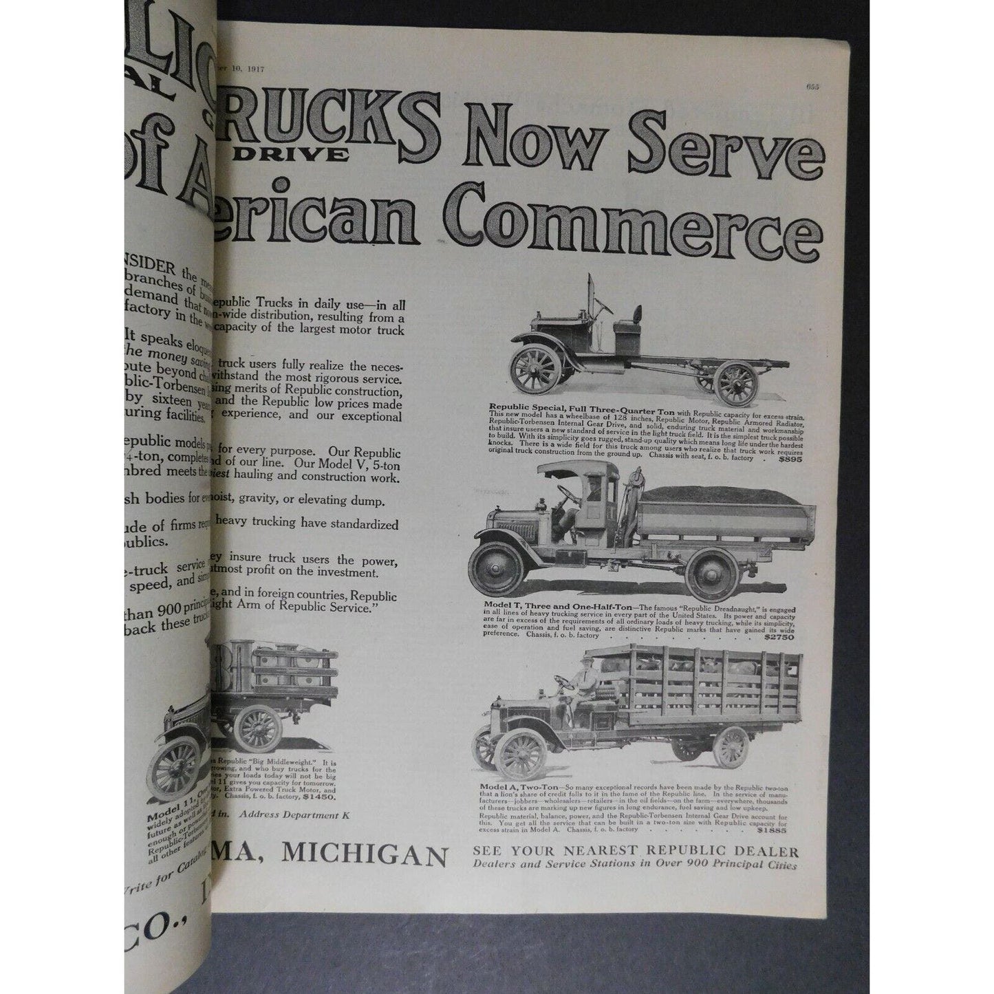 WWI Era Nov 10 1917 Leslie's "The Liberty Motor" American Flag Wings - 32 pgs.