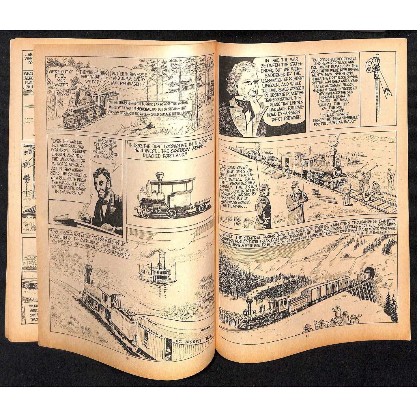 "Rails Across America" Comic Book Style w/ Uncle Sam 1968 15pp - VGC