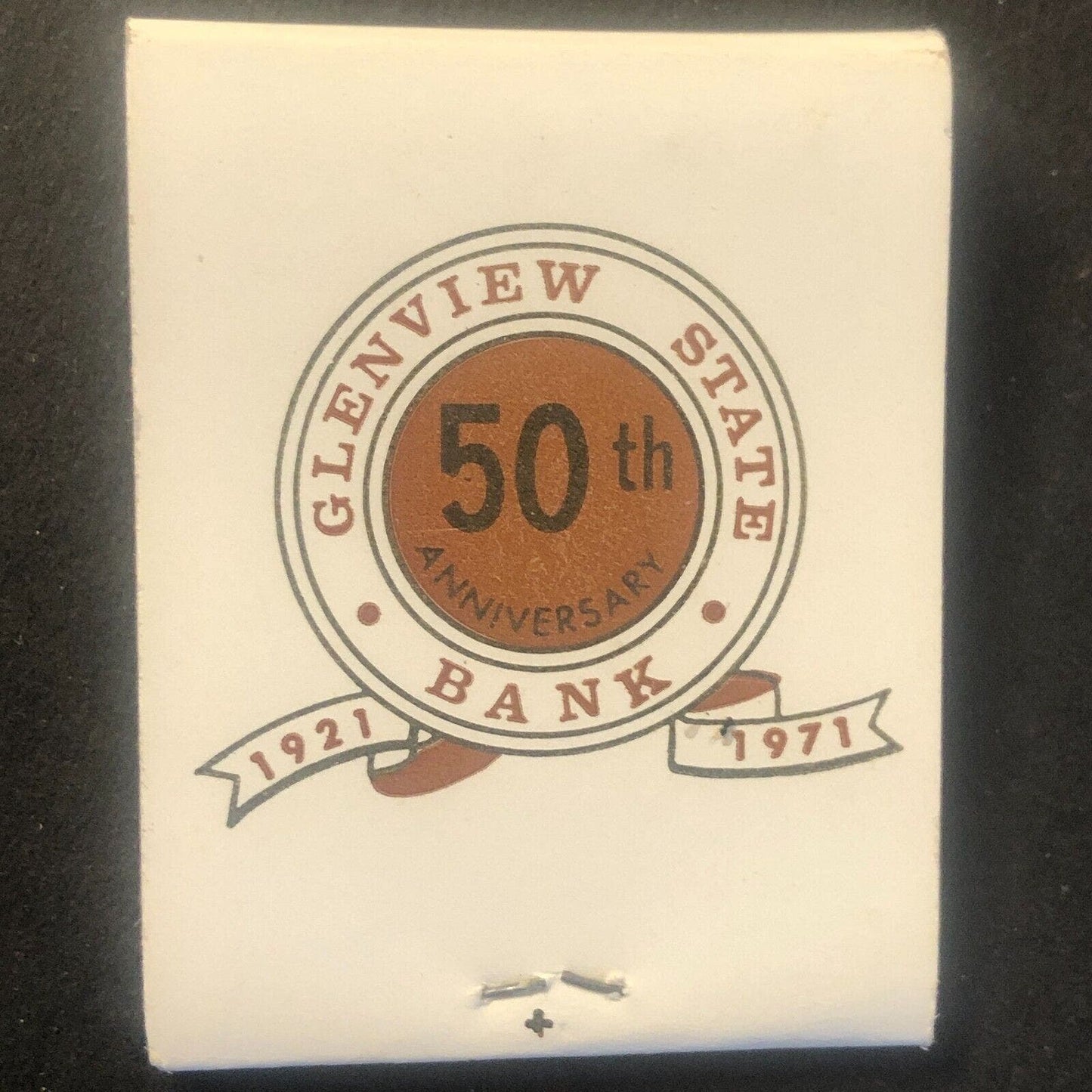 Glenview State Bank 50th Anniversary Vintage Full Matchbook 1971 VGC