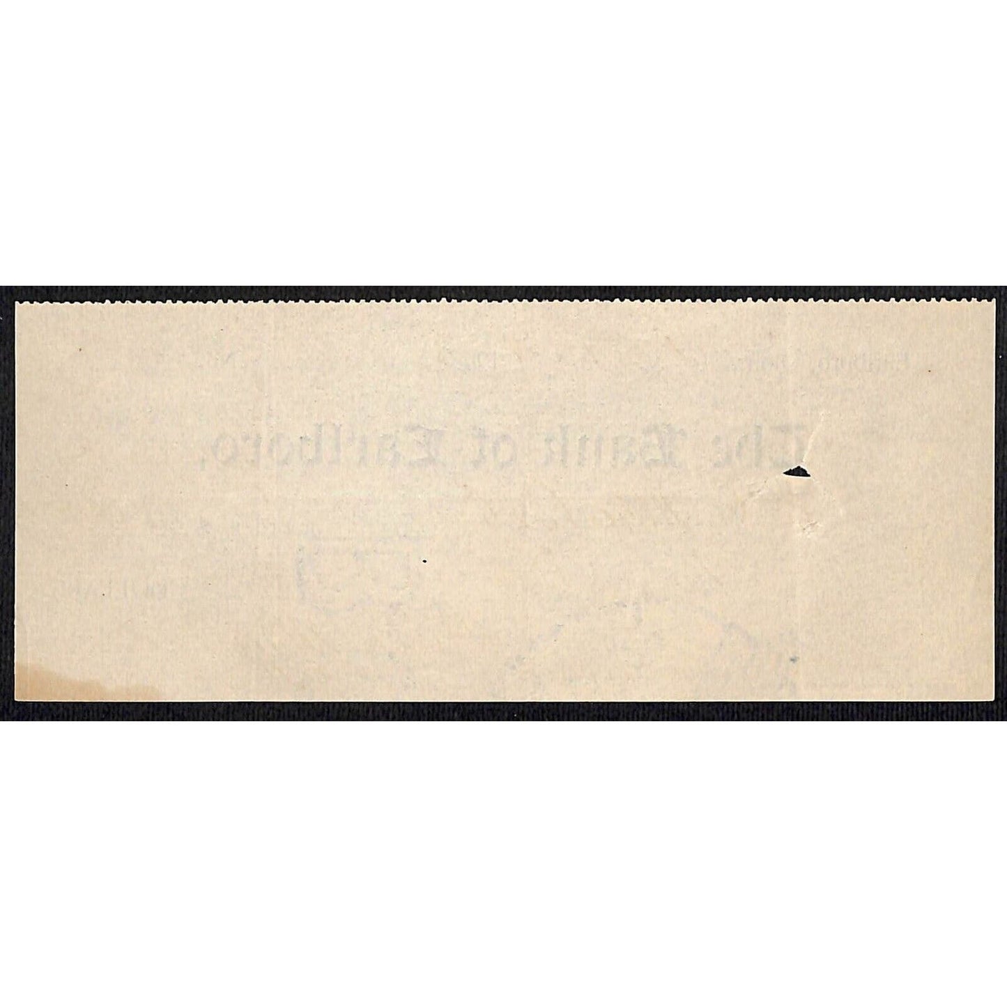 Earlboro, OK 1903 Territorial "The Bank of Earlboro" Bank Check - Scarce